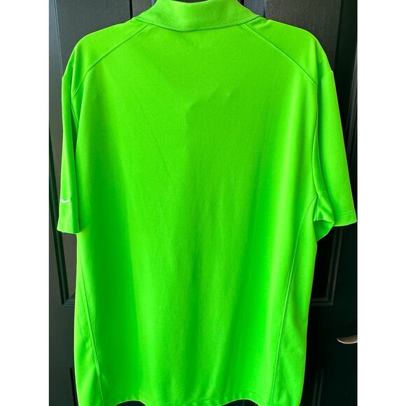 Nike Golf Dri-FIT Performance Polo Neon Green XL Trustmark Tournament Shirt - Picture 5 of 7